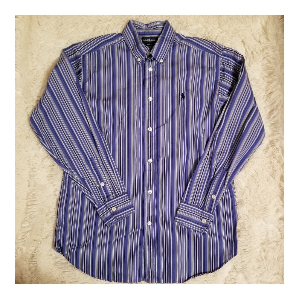 Ralph Lauren Polo Striped Button Down Shirt L14/16